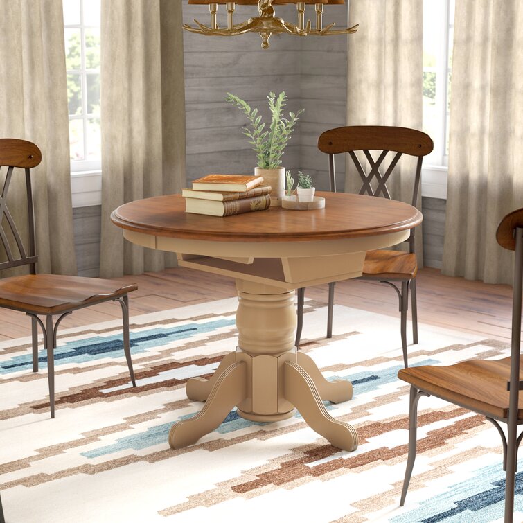 Jayce butterfly extendable solid deals wood dining table